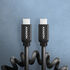 AXAGON BUCM-AM20TB coiled cable, USB-C to USB-C, 1 m, USB 2.0, 2.4 A, aluminium, PVC - Black image number null