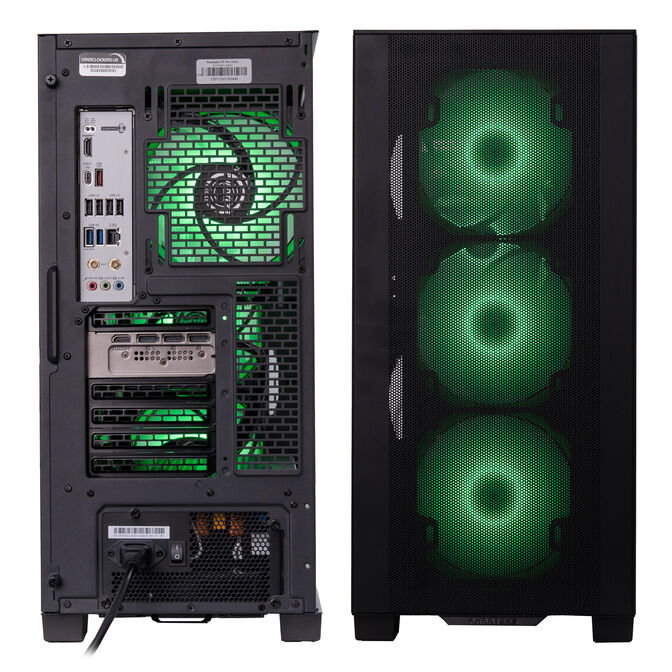 Gaming PC Mach 5 Green, AMD Ryzen 5 7500X3D, RTX 5070 Ti - Prebuilt PC image number 2