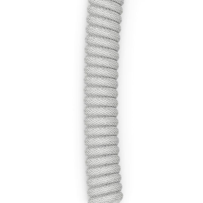 Glorious GMMK Coiled Cable Ghost White, Spiral Keyboard Cable, USB-C/USB-A - White image number 4