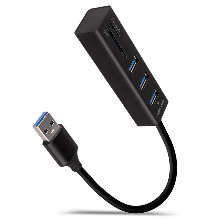 AXAGON HMA-CR3A Multiport-Hub, USB 3.0 Typ A, 3x USB-A, SD, microSD image number 0