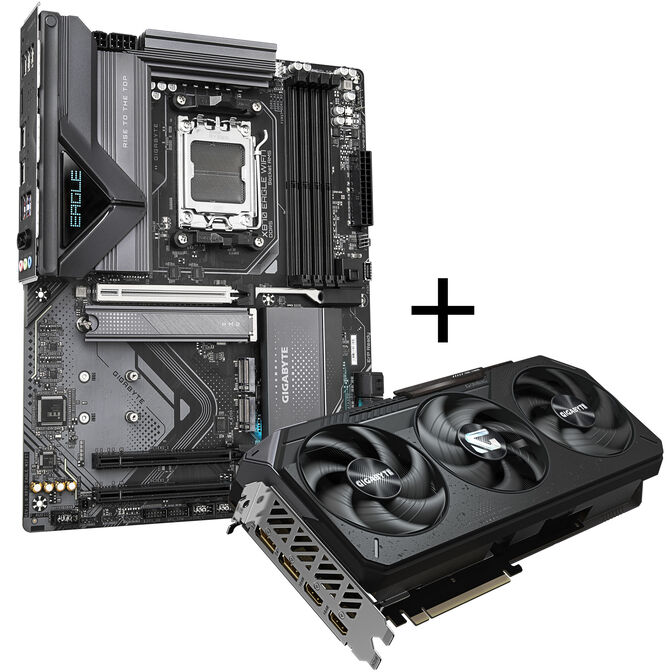 GIGABYTE Radeon RX 9070 XT Gaming OC 16G Grafikkarte + GIGABYTE X870 Eagle WiFi7, AMD X870 Mainboard image number 0