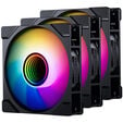 PHANTEKS "6er Pack", 3er Pack M25 Gen2 D-RGB Standard L&uuml;fter + 3er Pack M25 Gen2 D-RGB Reverse Blade L&uuml;fter, 120mm - schwarz image number null