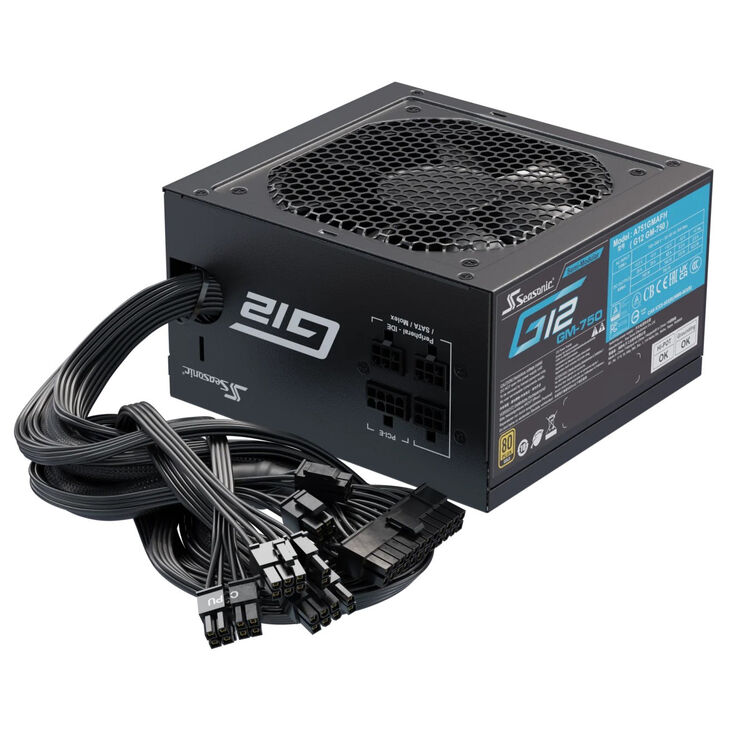 Seasonic G12 GM 80 PLUS Gold power supply, semi-modular - 750 watts, black image number 3
