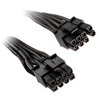 SilverStone 8 Pin ATX to 6+2 Pin PCIe Cable 350mm - black