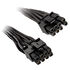 SilverStone 8 Pin ATX zu 6+2 Pin PCIe Kabel 350mm - schwarz image number null