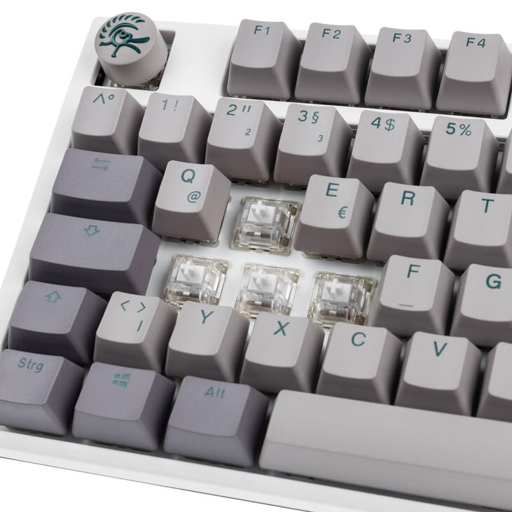 Ducky One 3 Mist Grey Gaming Keyboard, RGB LED - MX-Ergo-Clear image number 4