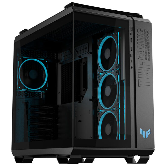 ASUS TUF Gaming GT502 Horizon PC Case, Mid Tower, ATX, Tempered Glass - Black image number 0