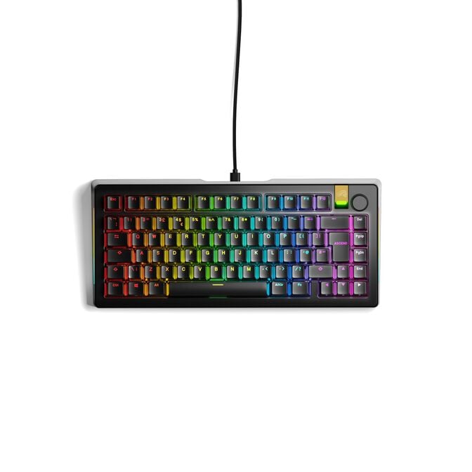 Glorious GMMK 3 Pro HE 75% Gaming Keyboard, Fox HE Switches - ISO-UK, black image number 0