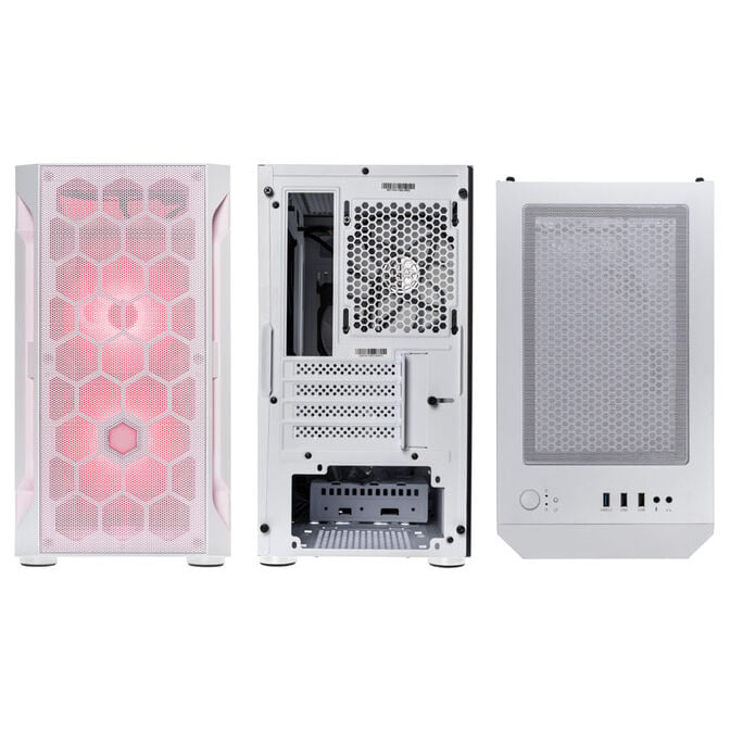 SilverStone Fara H1M Pro Micro-ATX case, Tempered Glass - white image number 3