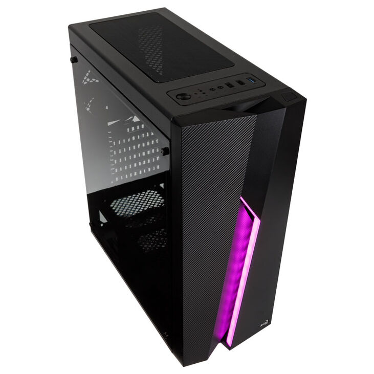 Aerocool Bolt RGB Midi-Tower - schwarz Window image number 1