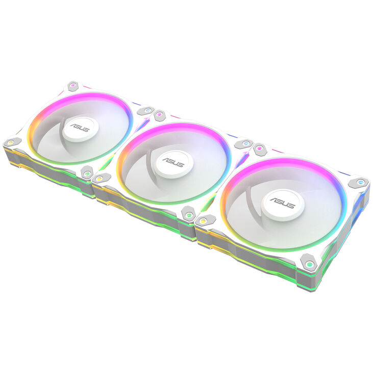 ASUS Prime MR120 ARGB Fan, PWM, Aura Sync - 120mm, white, triple-pack image number 0