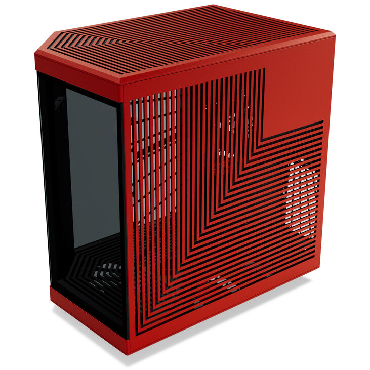 Hyte Y70 Touch Infinite PC-Gehäuse, Midi-Tower, ATX, Tempered Glass - Black Cherry image number 4