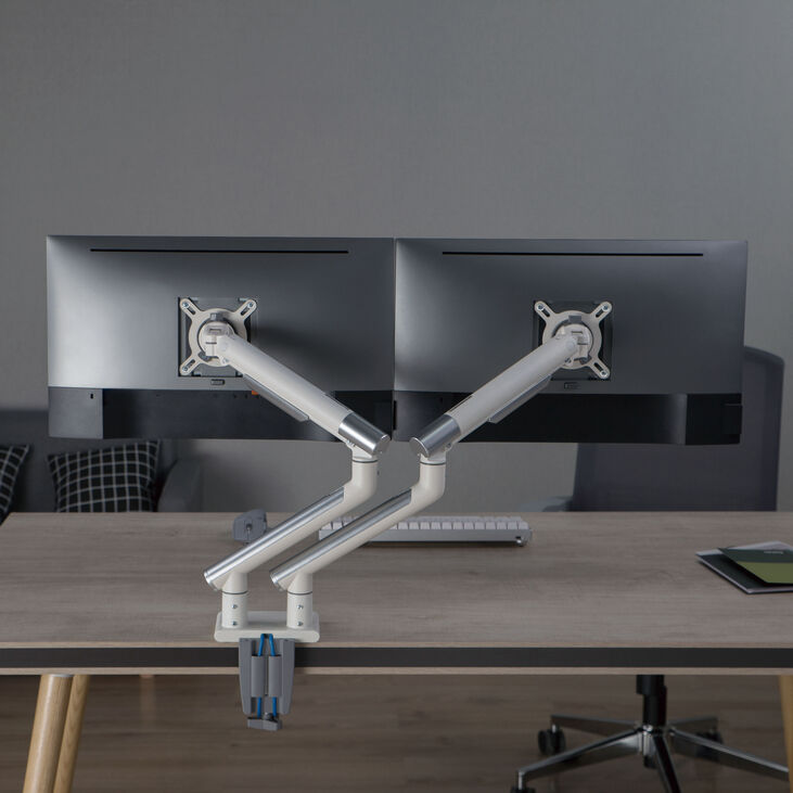 Alterzone Arm Duo USB Aluminium Monitorhalterung - weiß, 2x USB-Typ-A image number 4