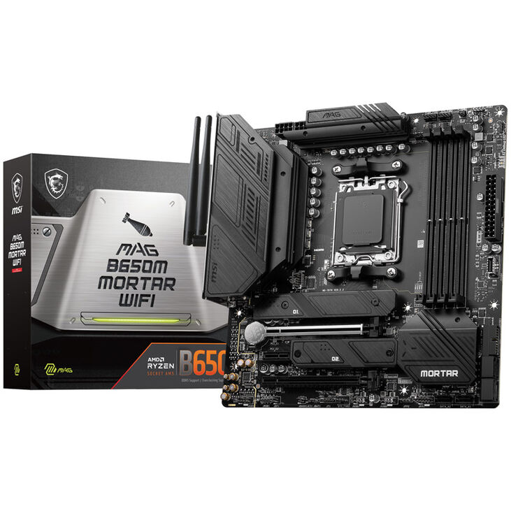 MSI MAG B650M Mortar WiFi, Sockel AM5, AMD B650M, ATX - DDR5 image number 0