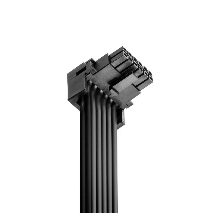 CableMod Basics Universal 12V-2x6 Cable, 90° Connector, 16-Pin to 16-Pin - Black, 60 cm, var. B image number 1