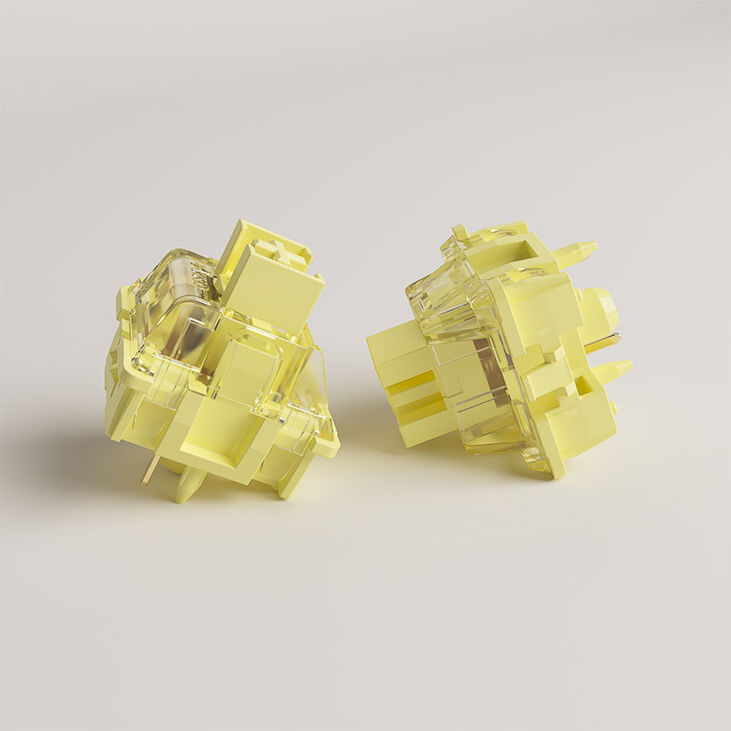 AKKO V3 Pro Cream Yellow Switches, mechanisch, 5-Pin, linear, MX-Stem, 50g - 45 Stück image number 2