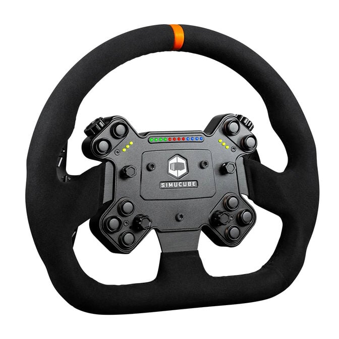 Simucube Valo GT-23 SC3 Simracing-Lenkrad, 320 mm Durchmesser, GT-Design, SC3-Quick-Release - schwarz, wildleder image number 1