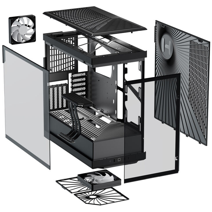Hyte Y40 Midi Tower, Tempered Glass - schwarz image number 6