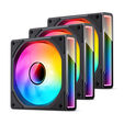Jonsbo ZK-120B RGB PWM Fan, 120mm, 3-Pack - black image number null