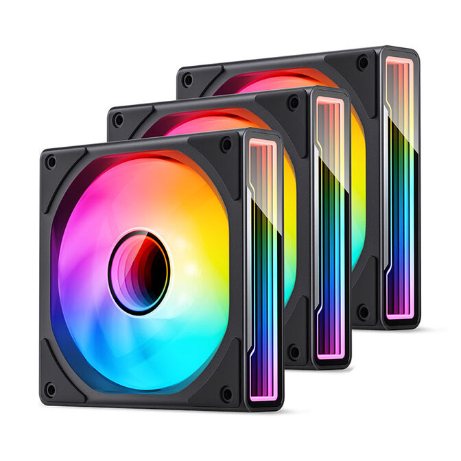 Jonsbo ZK-120B RGB PWM Fan, 120mm, 3-Pack - black image number 4