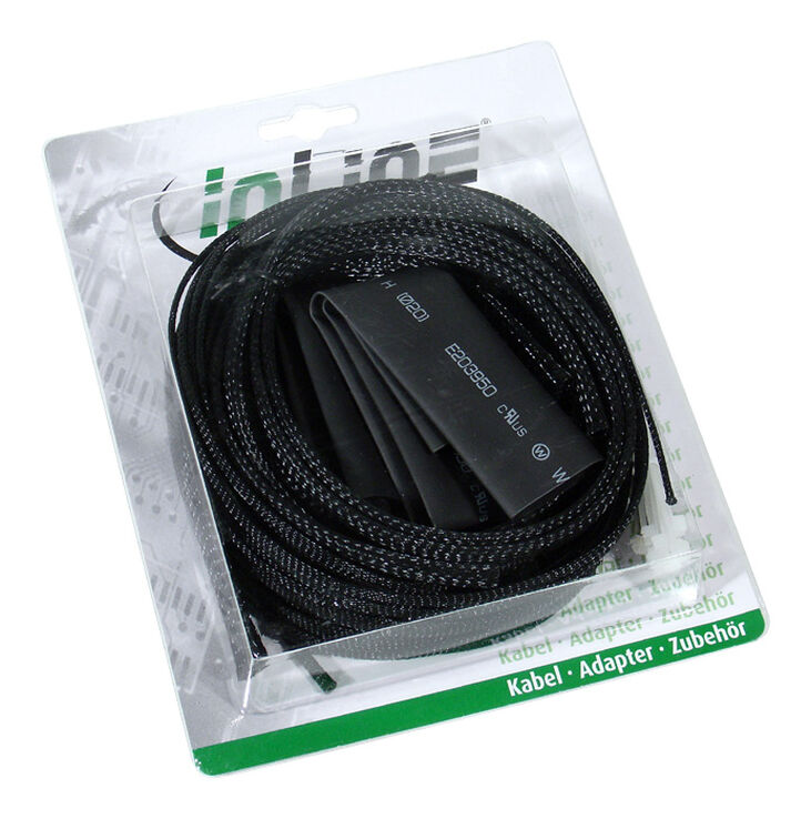 InLine Kabel Schlauch Set - schwarz image number 0