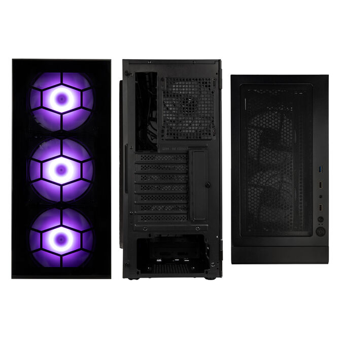 Kolink Observatory HF Plus Glass ARGB Midi-Tower - schwarz image number 3