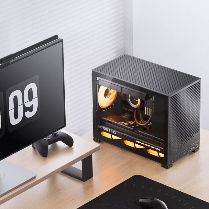 Jonsbo D32 PRO Black PC-Geh&auml;use, Mini-Geh&auml;use, mATX, Tempered Glass - schwarz image number 19