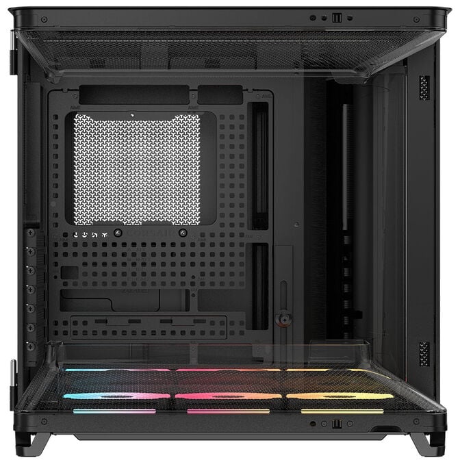 Corsair AIR 5400 LX-R LINK PC Case, Mid-Tower, Tempered Glass, RGB - includes 3x 120mm Fans, black image number 3