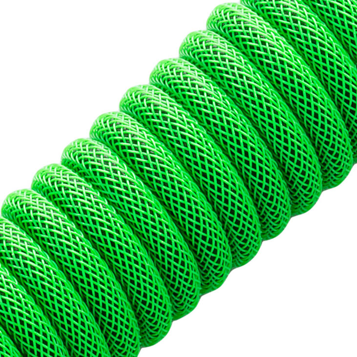 CableMod Classic Coiled Keyboard Cable USB-C zu USB Typ A, Viper Green - 150cm image number 1