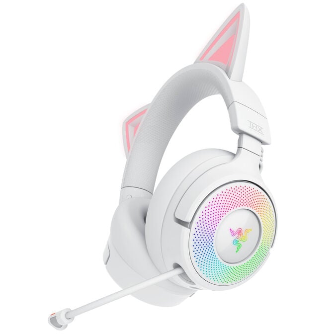Razer Kraken Kitty V3 Pro Wireless Gaming Headset, Chroma RGB - White image number 1