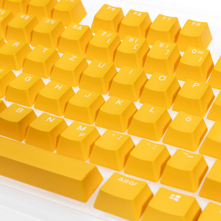 Ducky PBT Double-Shot Keycap Set Yellow - DE Layout image number 2