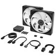 Corsair iCUE Link LX140 RGB, PWM L&uuml;fter, 2er Pack - 140mm, schwarz image number null