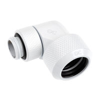 Icicle Fitting 90 Degree G1/4 Inch Female Thread to 16mm OD Hardtube - Rotatable, - White