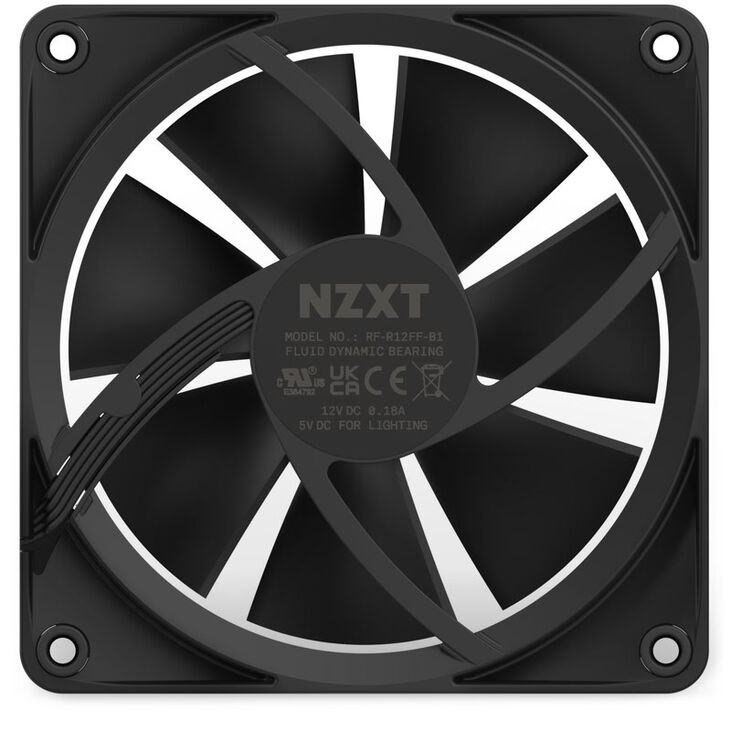 NZXT F120 PWM-Lüfter, schwarz image number 5