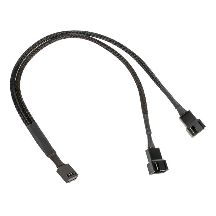 Kolink 1-2 PWM fan splitter cable - 35 cm, braided, black image number 1