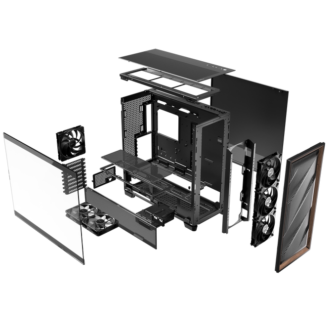 Antec Flux Pro PC case, full tower, E-ATX, tempered glass &ndash; black image number 22