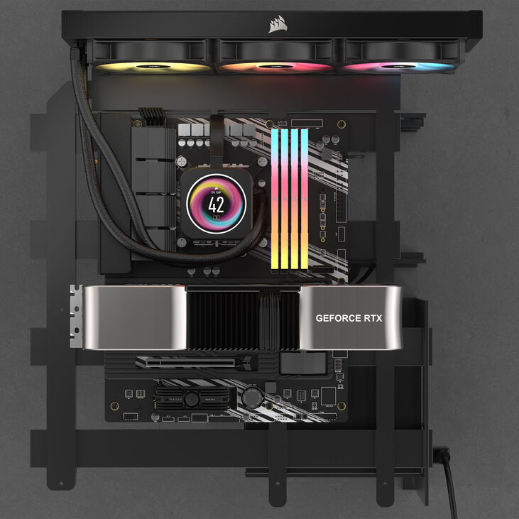 Corsair Vengeance RGB DDR5-8200 RAM, CL40, XMP 3.0, CUDIMM - 48 GB Dual-Kit, silber image number 5