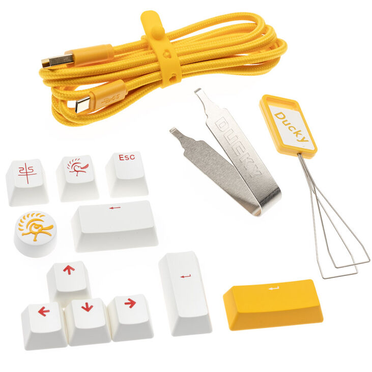 Ducky One 3 Yellow Mini Gaming Tastatur, RGB LED - MX-Clear (US) image number 8
