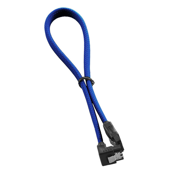 CableMod ModMesh Right Angle SATA 3 Cable 30cm - blue image number 1