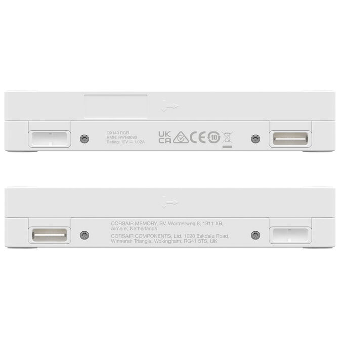 Corsair iCUE LINK QX140 RGB Series, PWM fan, 2-pack including RGB controller - 140mm, white, starter image number 7