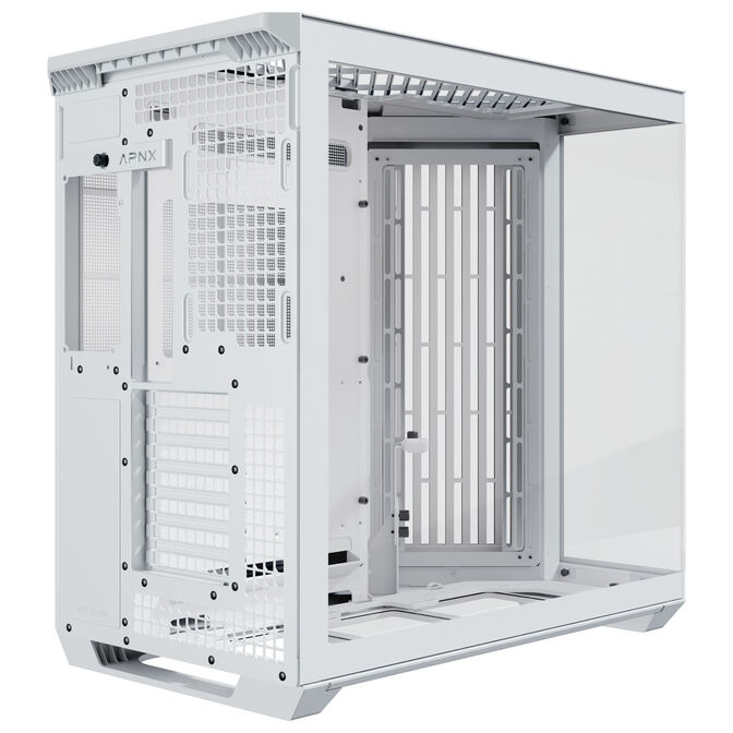 APNX V1 PC Case, Mid Tower, ATX, Tempered Glass &ndash; Wood, White image number 6