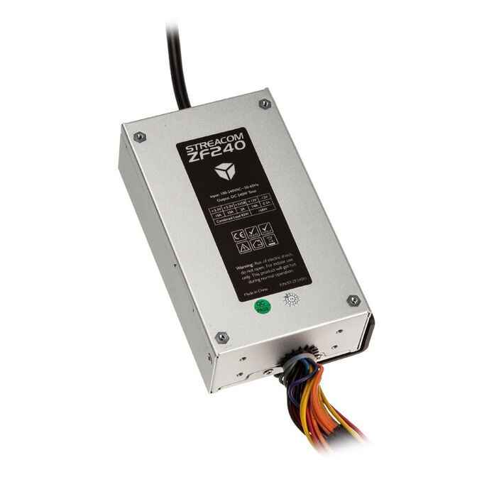 Streacom DB4 Fanless Cube-Geh&auml;use + ZeroFlex 240 Netzteil - silber image number 7