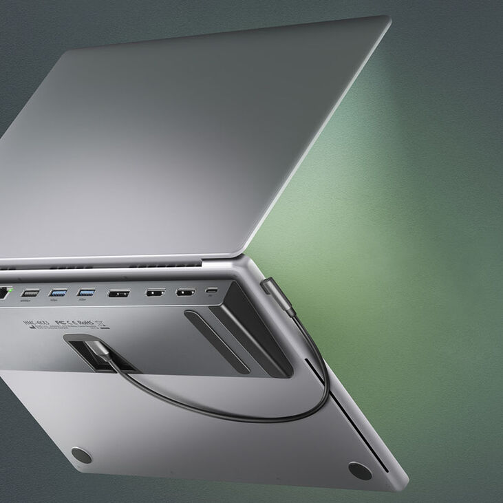 AXAGON 11-in-1 Hub mit USB-C Kabel und Netzladegerät image number 8