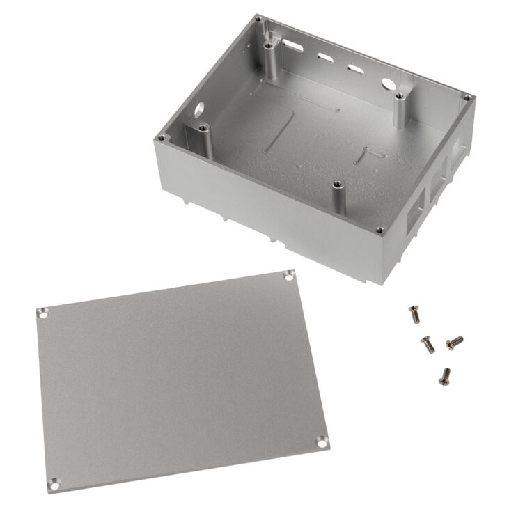 Akasa aluminium case for Raspberry Pi 4B with thermal kit - silver image number 3