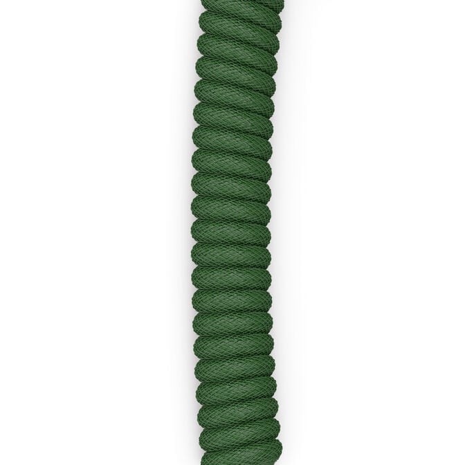 Glorious GMMK Coiled Cable Forest Green, Spiral Keyboard Cable, USB-C/USB-A &ndash; Dark Green/Black image number 4