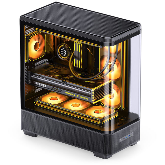 Jonsbo TK-5 PC-Geh&auml;use, Midi-Tower, ATX, Tempered Glass - schwarz image number 4