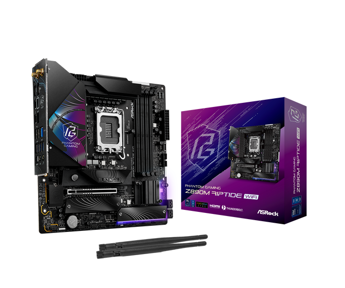 ASRock Z890M RIPTIDE WiFi motherboard, socket LGA 1851, Intel Z890, Micro-ATX, DDR5 image number 0