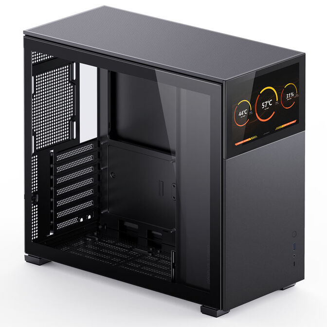Jonsbo D41 Screen ATX Geh&auml;use, Tempered Glass - schwarz image number 1