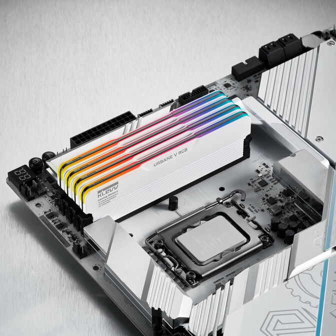 KLEVV URBANE V RGB DDR5-6000 RAM, CL30, XMP 3.0 & EXPO - 32 GB Dual-Kit, wei&szlig; image number 11