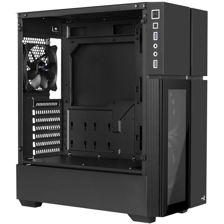 Aerocool Playa Midi-Tower, Tempered Glass - schwarz image number 4